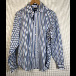 Gap blue/white classic fit shirt cotton man size M
